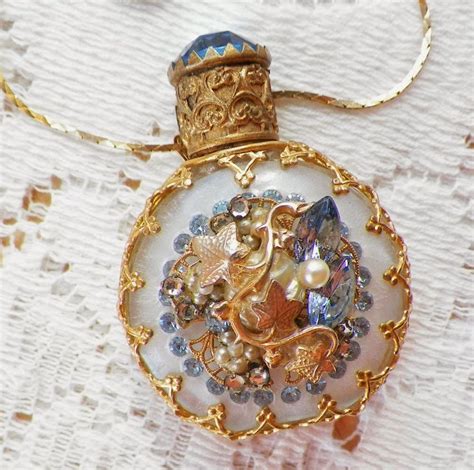 vintage perfume bottle necklace